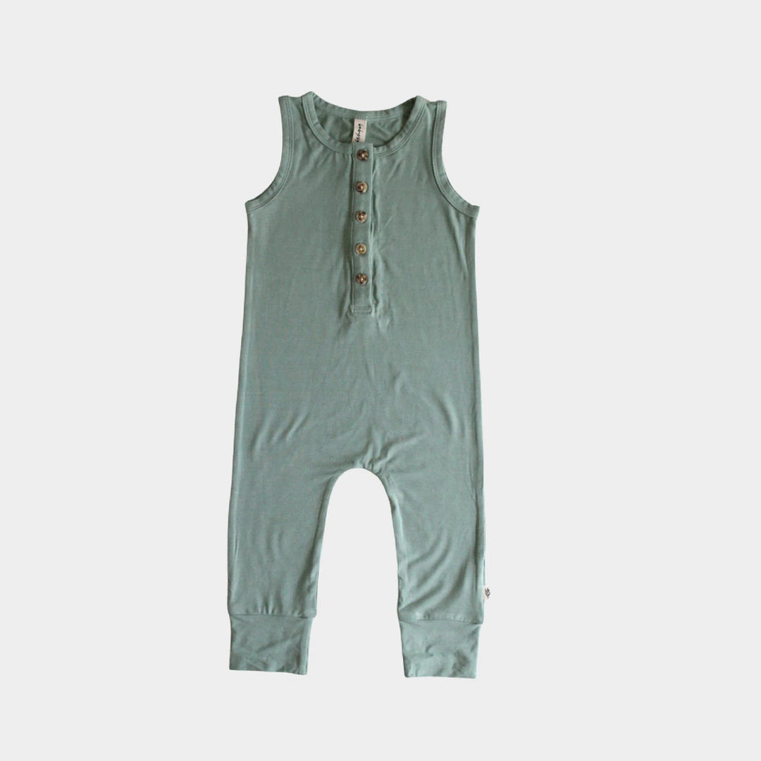 Henley tank rompers for babies