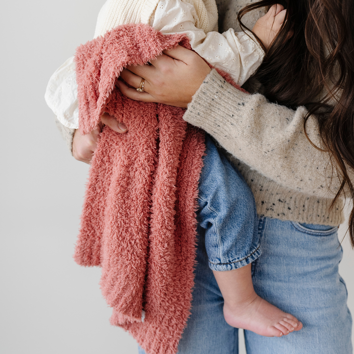 Saranoni BAMBONI¨ Mini Blanket in Hibiscus, a cozy baby blanket made for softness and warmth.