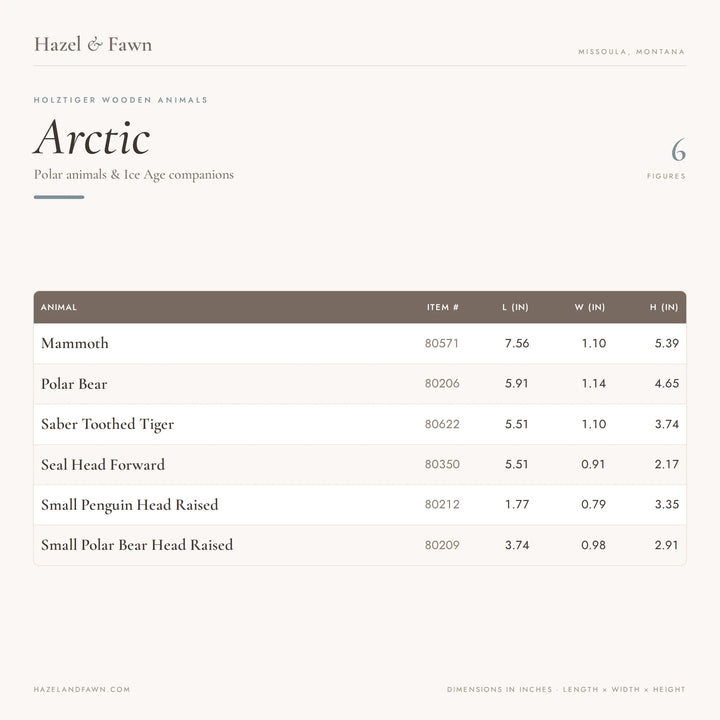 Wooden Arctic Animals
