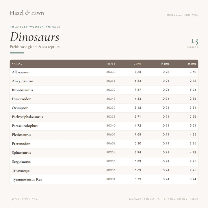 Wooden Dinosaurs