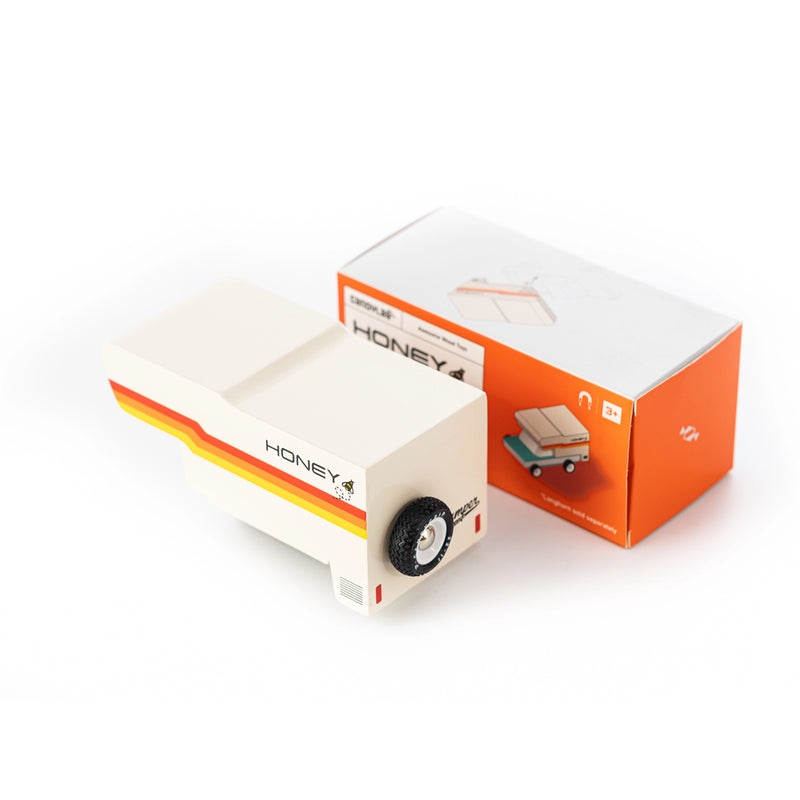 Magnetic attachable camper by Candylab, designed for wooden vehicles.