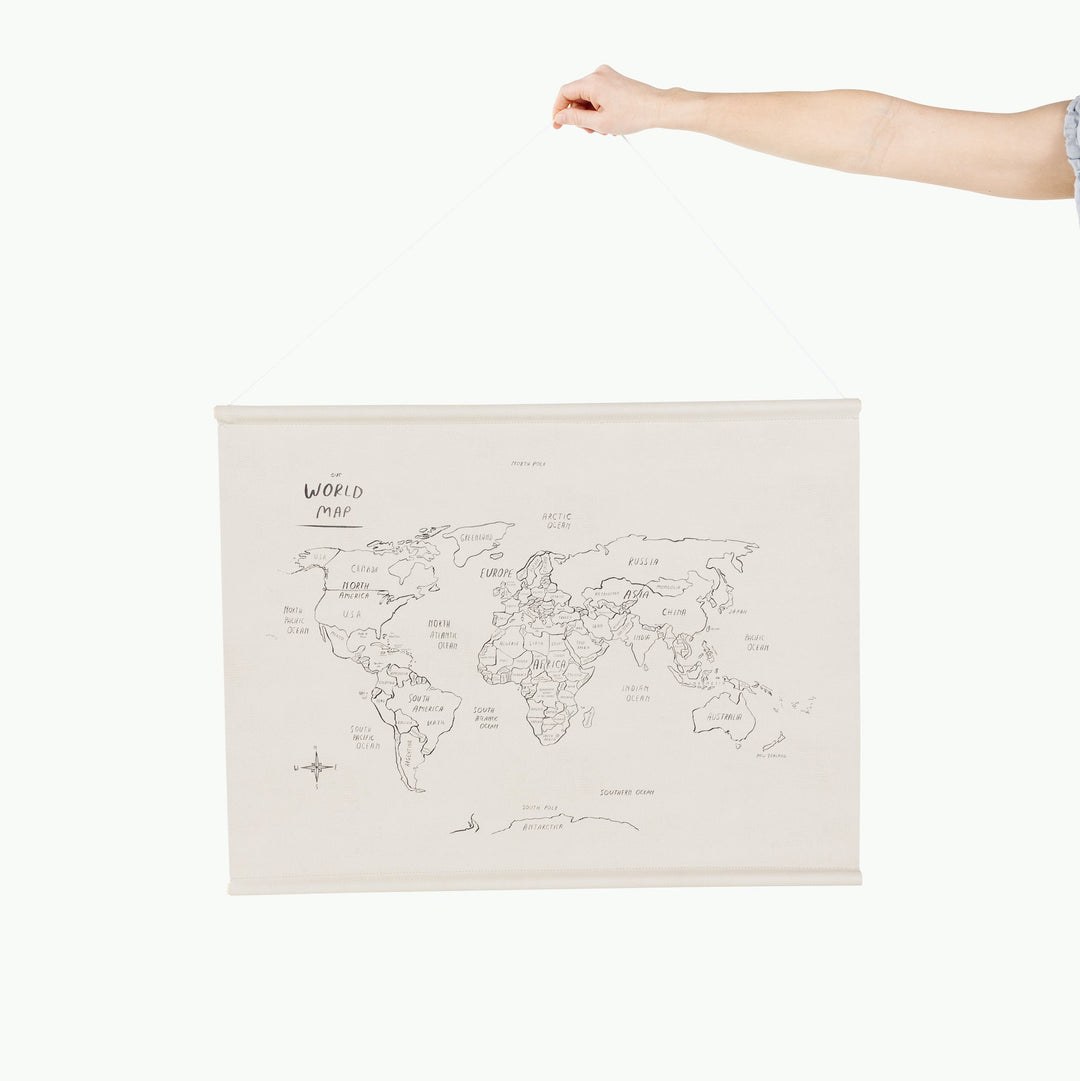 Gathre world map wall poster for kids