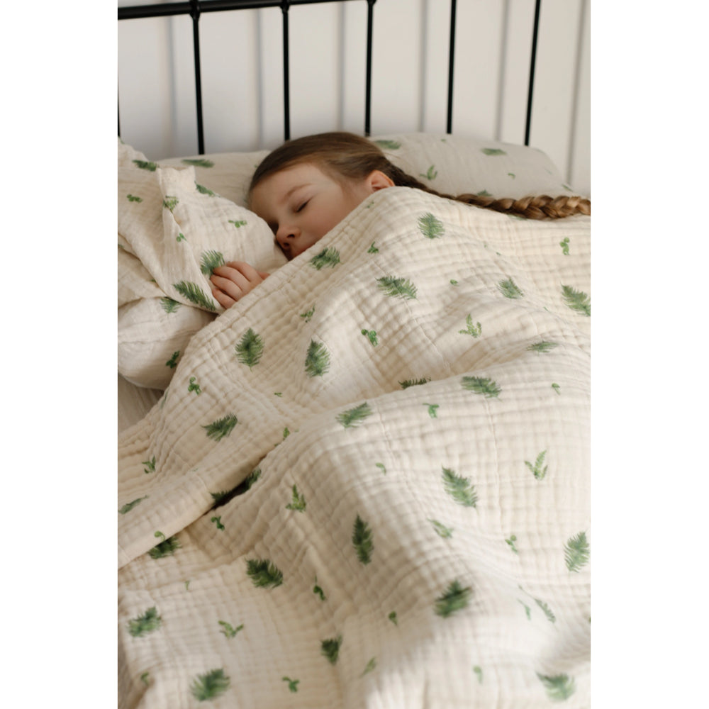 House of Elia fern muslin quilted blanket, premium comfort for baby’s sleep