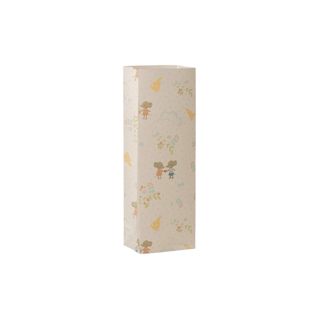 Maileg Mini Gift Bag Have a Mice Day – small Maileg gift bag in Have a Mice Day print, front view