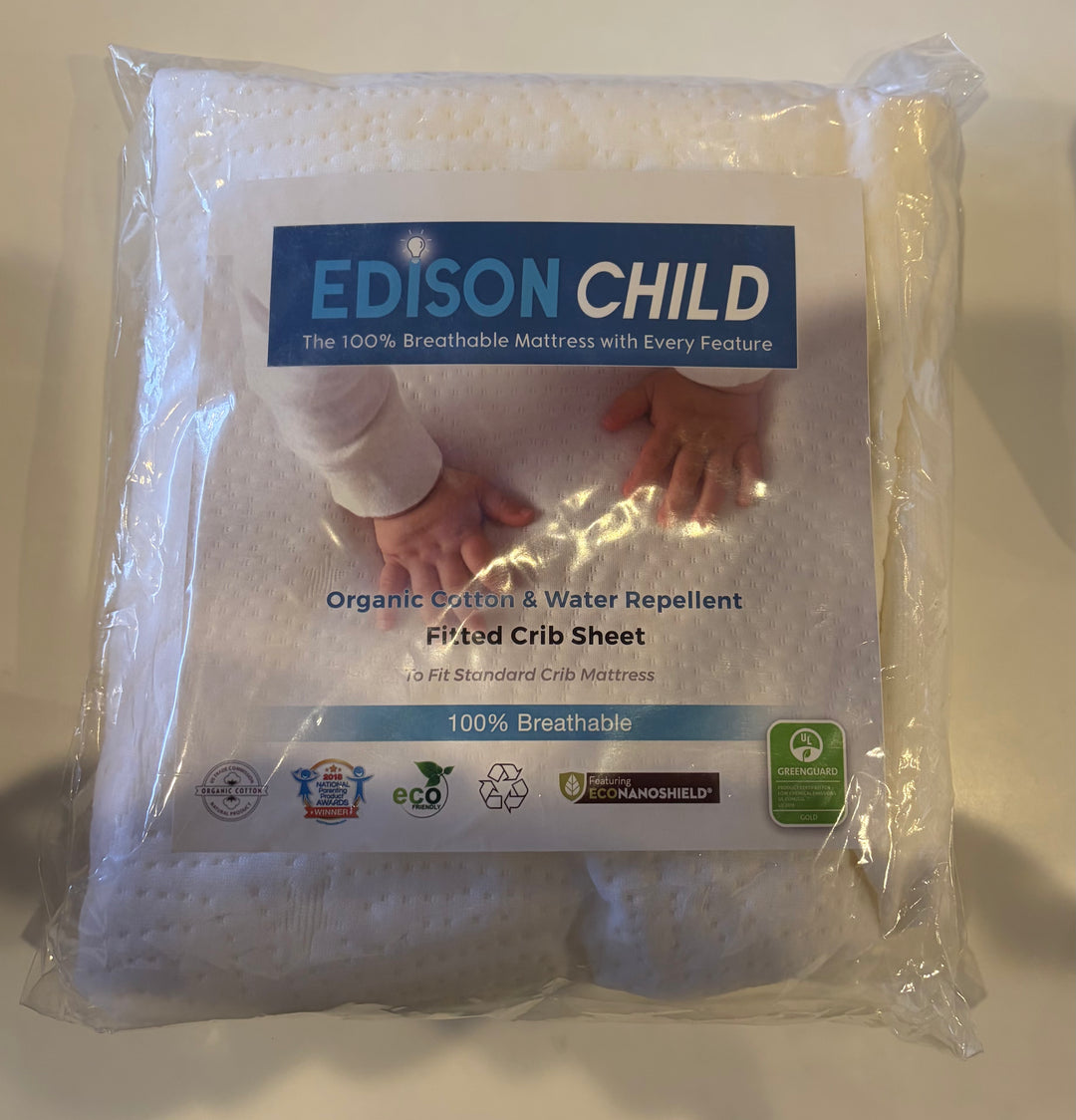 Open Box Edison Child Protective Fitted Crib Sheet