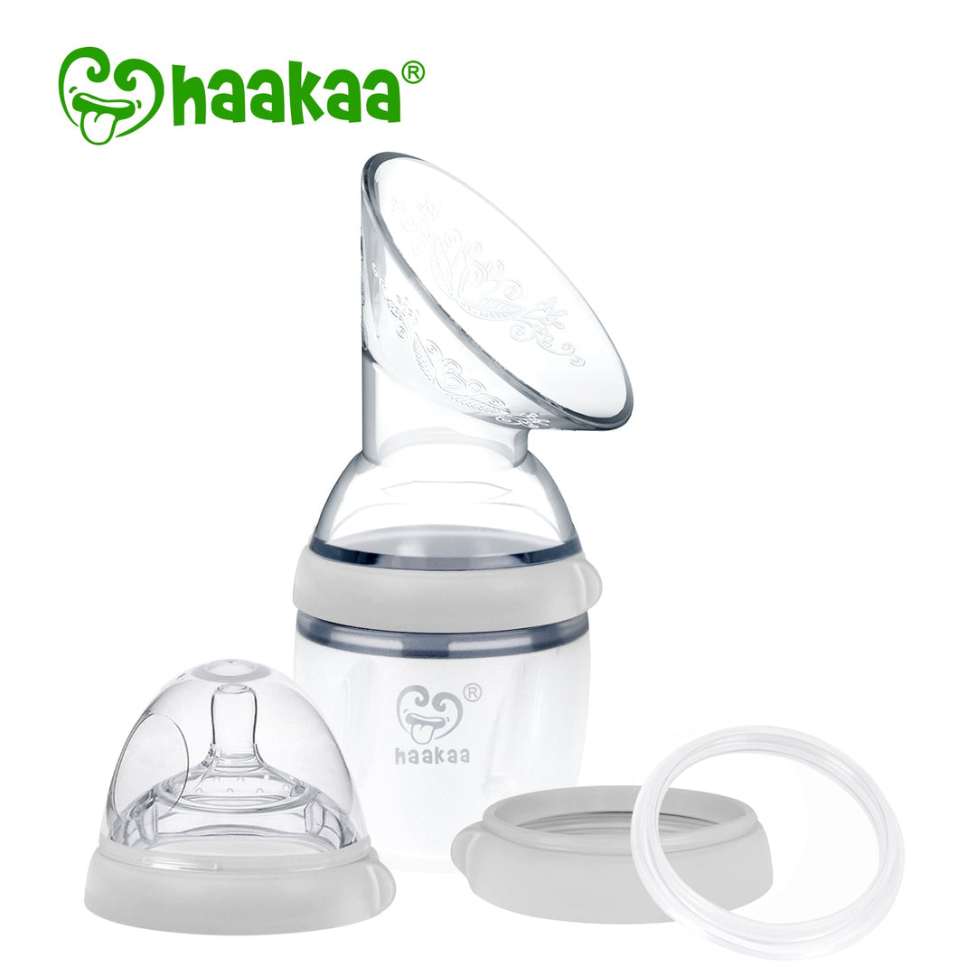 Haakaa Gen 3 Silicone Breast Pump and bottles for babies 160 ml/6 oz