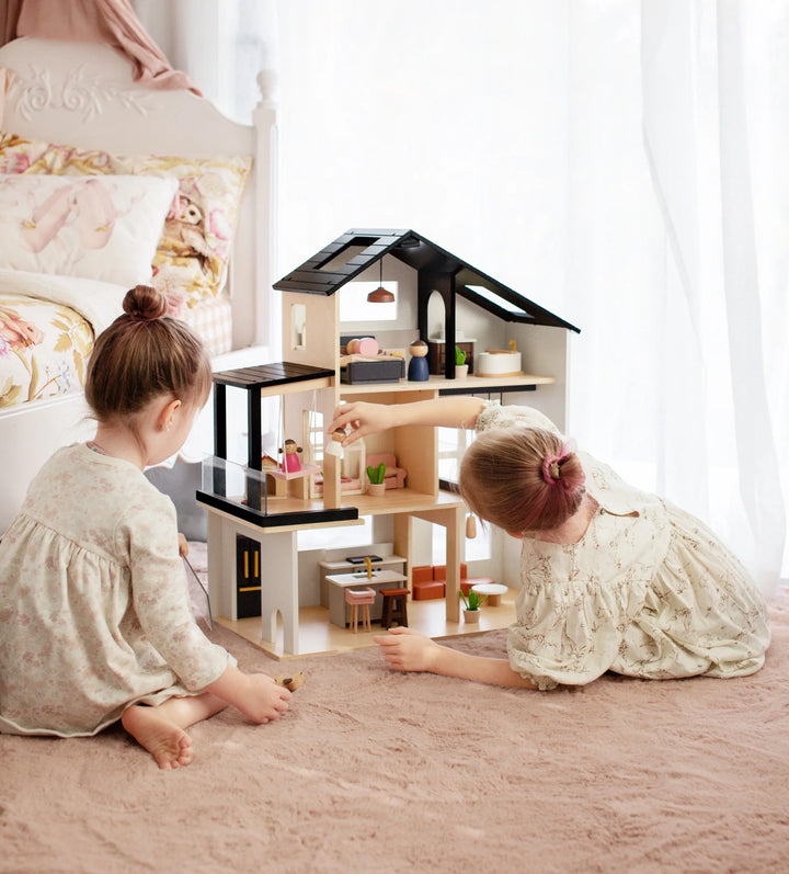 Tiny Land® Modern Family Dollhouse toys for toddlers