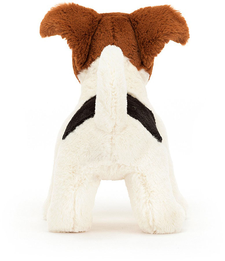 rear view of Jellycats stuffed animals jack russel dog