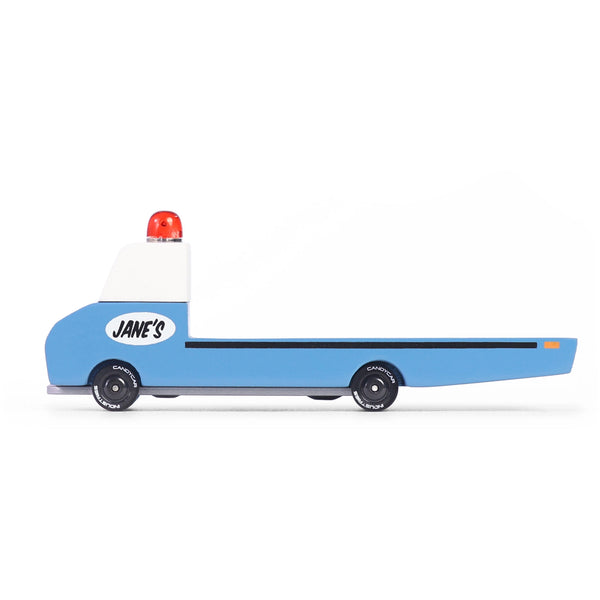 candy lab janes tow truck toy vehicle