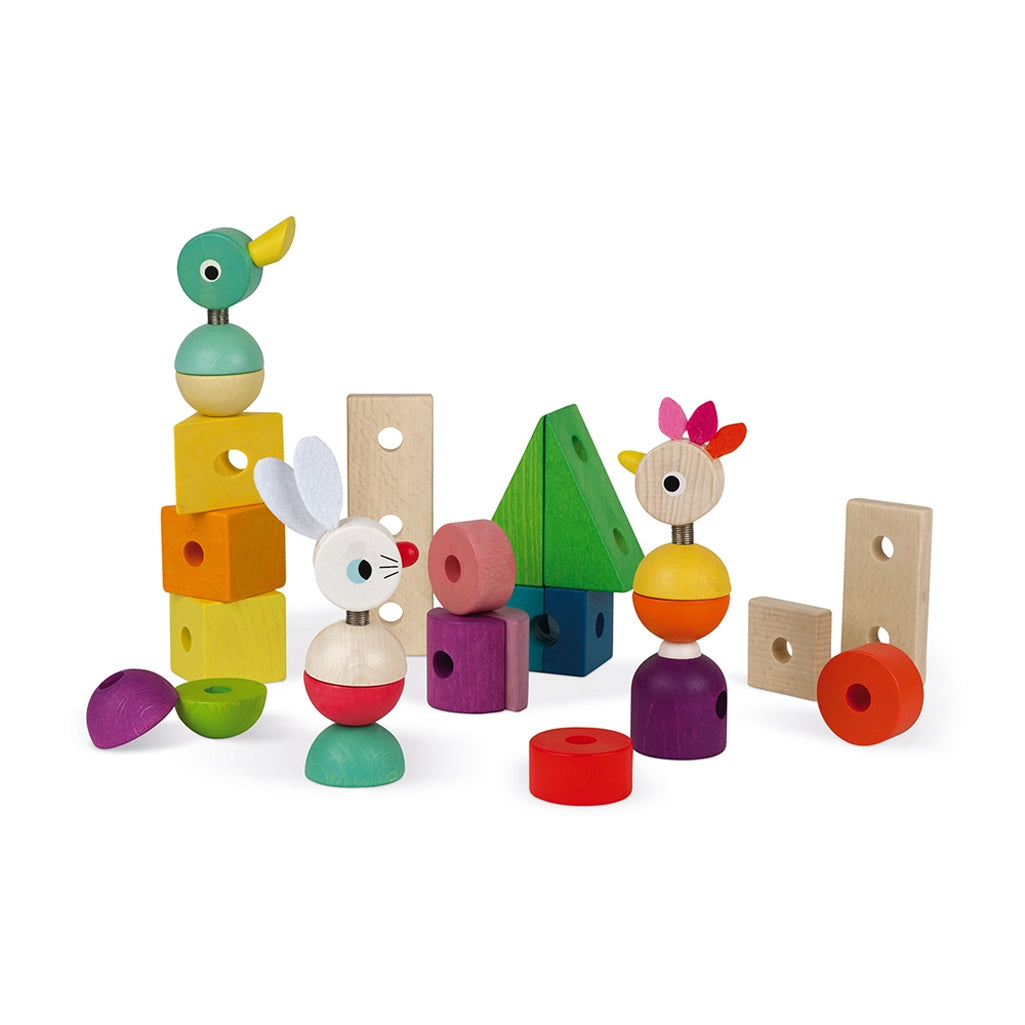 Janod Giant Multicolor Train pull along wooden toys