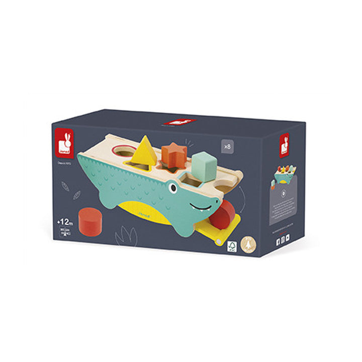 Janod Tropik Shape sorting crocodile toys for kids