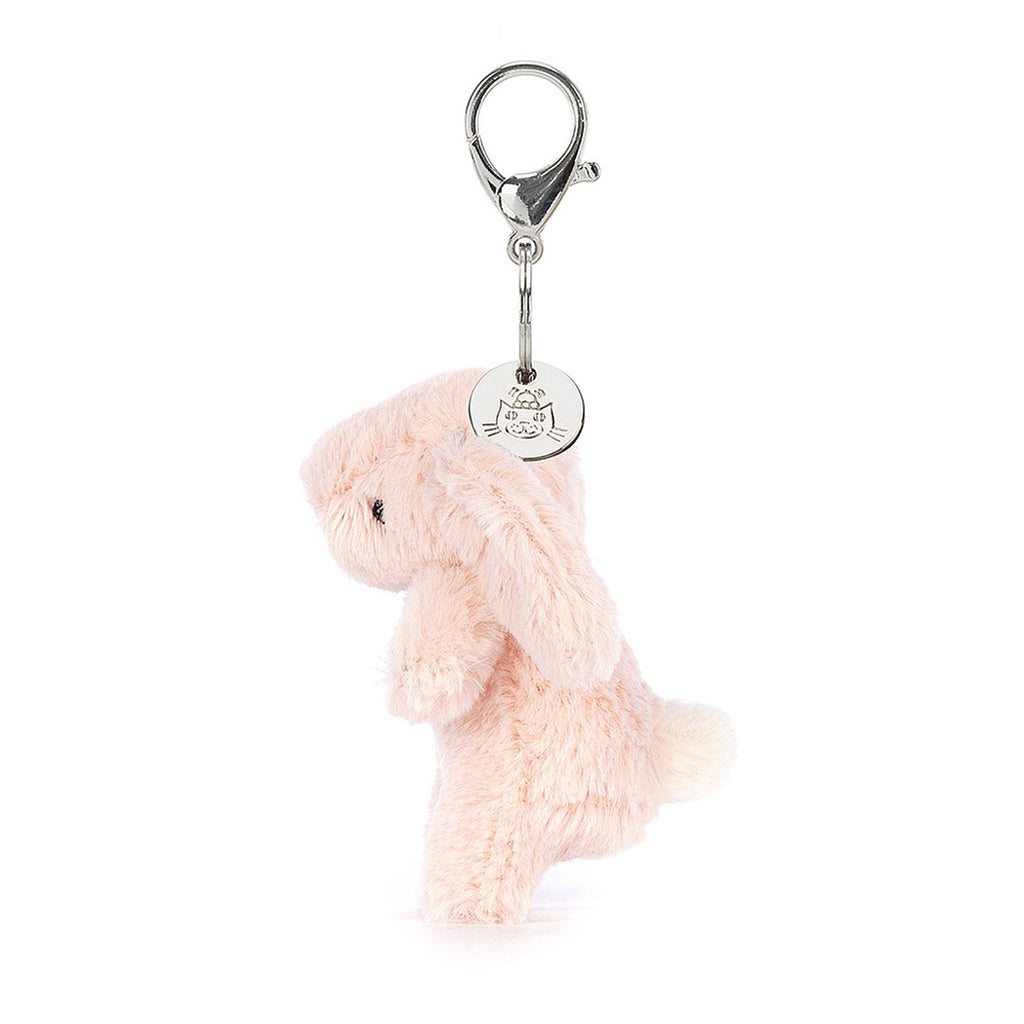 Jellycat bashful blush bunny stuffed animal bag charm