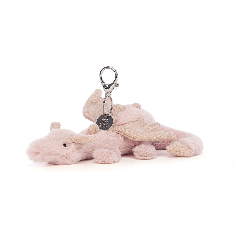 Jellycat pink plush drgagon stuffed toy charm