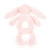 Jellycats stuffed animal pink bunny rattle