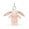 Jellycat pink bunny plushies bag charm