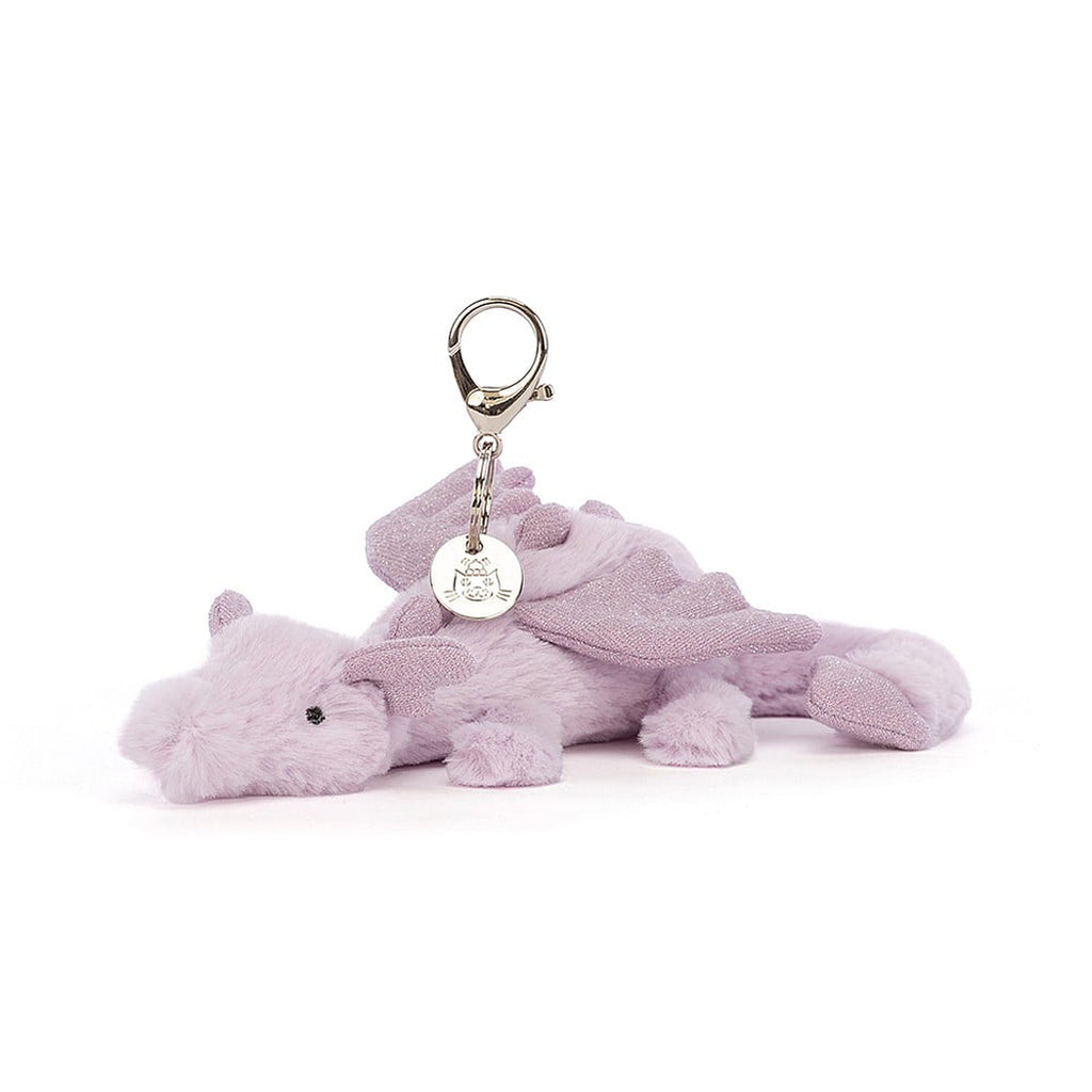 Jellycat purple dragon plush toys bag charm