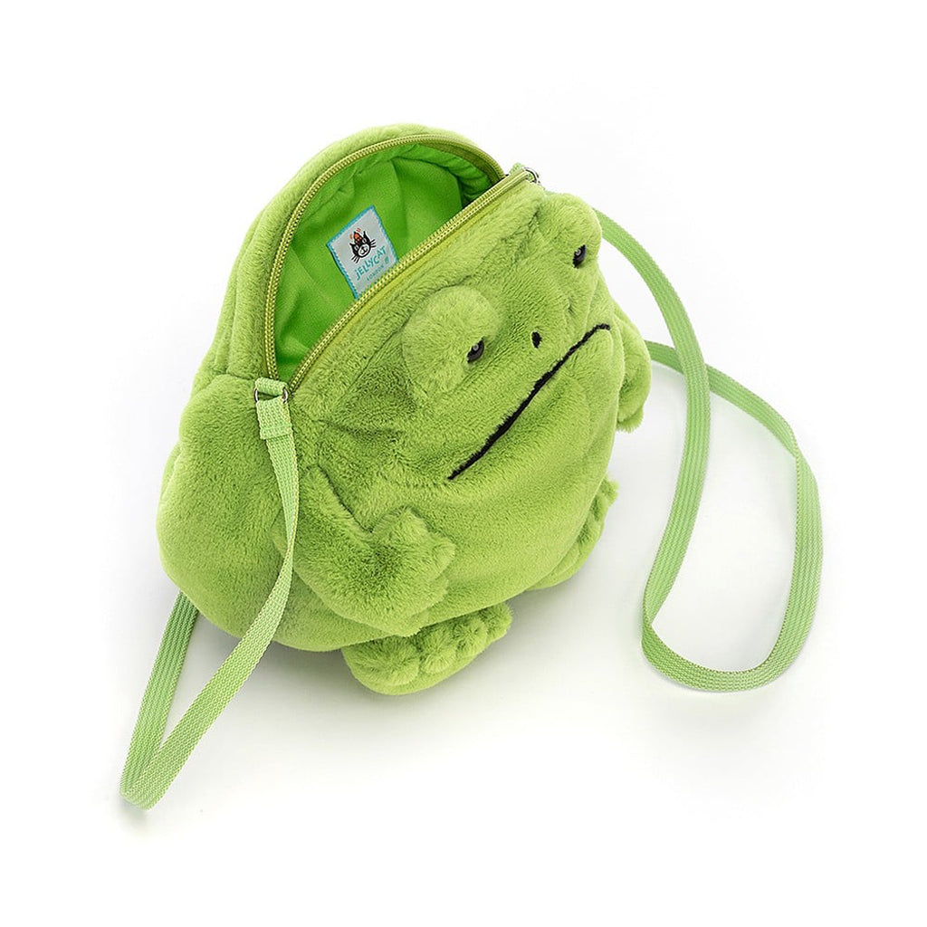 jellycat frog stuffed animal purse