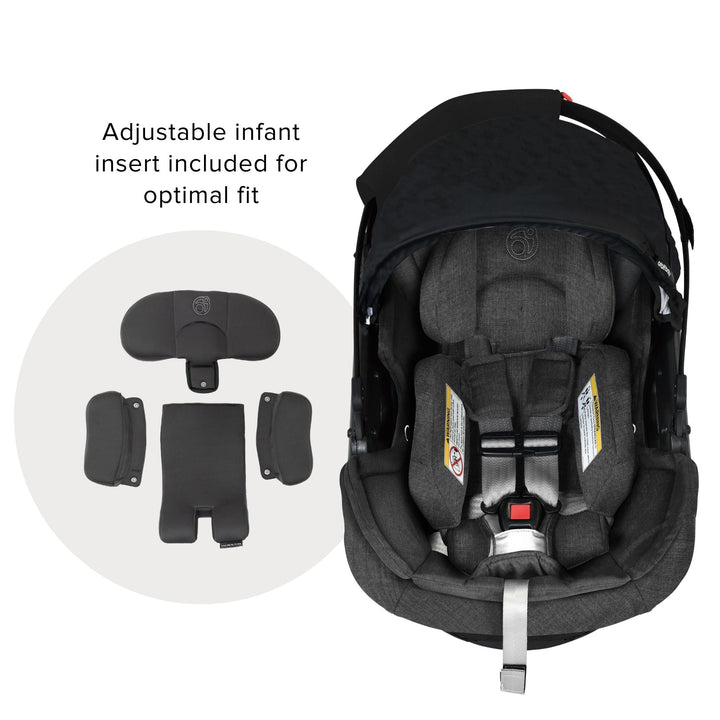 Orbit Baby Jog & Ride Travel System merino wool featuring extra soft infant car seat fabric
