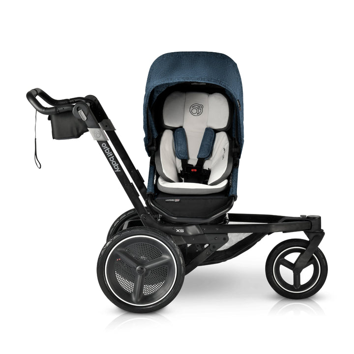 Melange navy Orbit Baby Jog & Sleep Travel System with lightweight design and infant-safe features