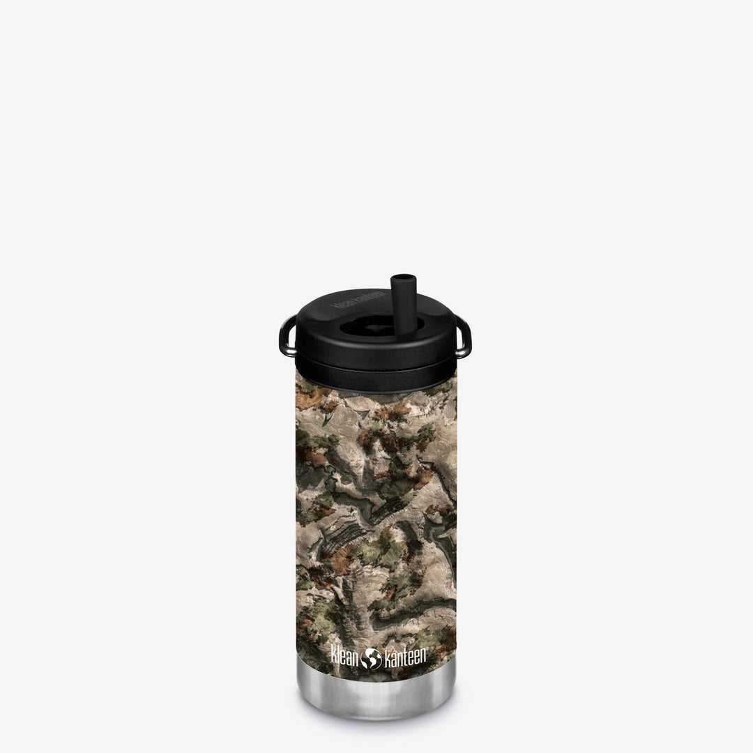 TerraGila Mossy Oak Klean Kanteen 12oz TKWide, lightweight and built in straw for convenient use.