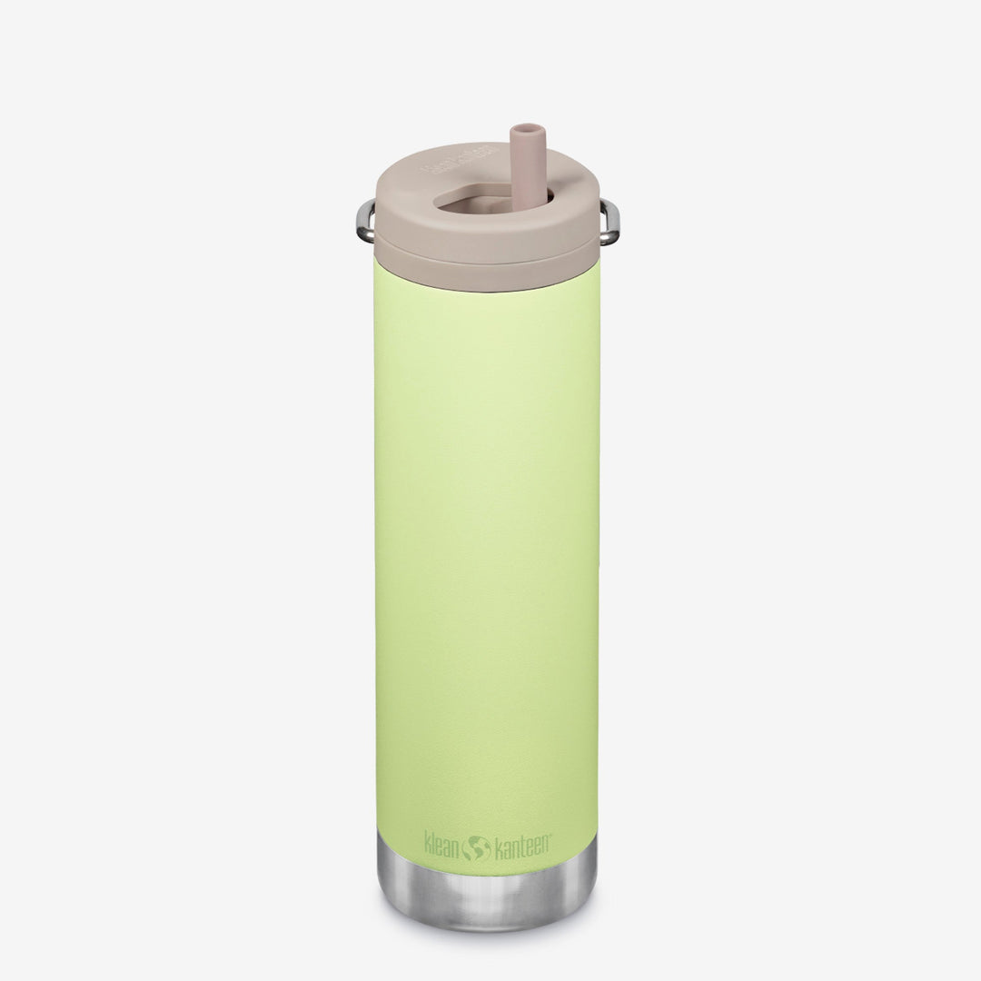 Silver Lining Klean Kanteen 20oz TKWide with Twist Cap, metal bottle with sealed no leak top.