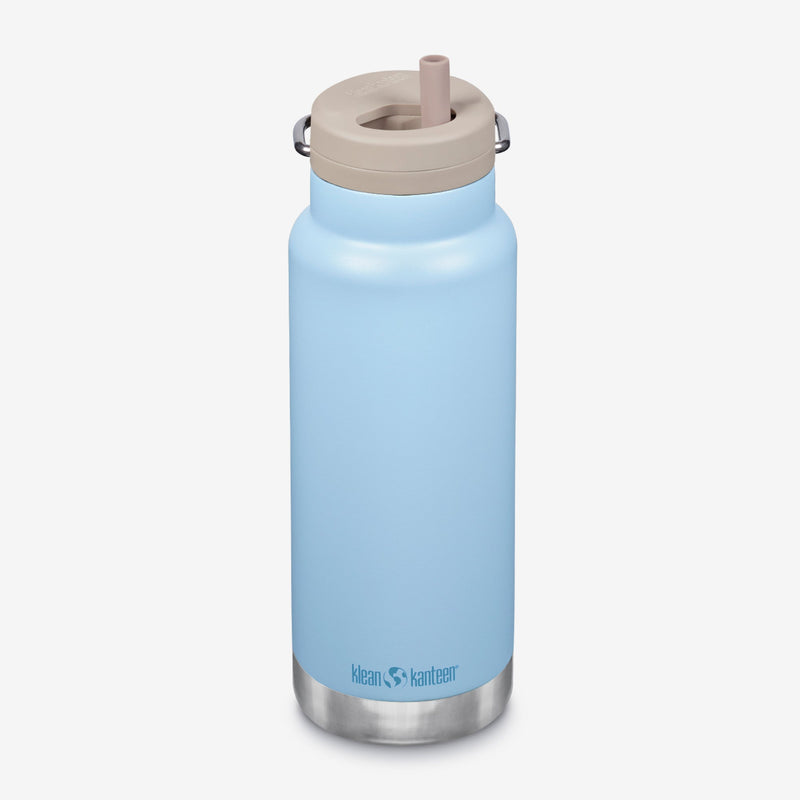 Klean Kanteen 32oz TKWide with Twist Cap in Coastal Surf blue, showcasing dishwasher safe and easy to clean materials