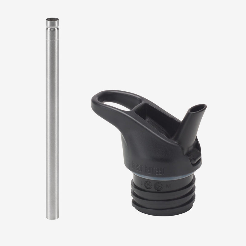 Sport cap with built-in straw for Klean Kanteen 18oz Classic, highlighting portable and dishwasher safe design