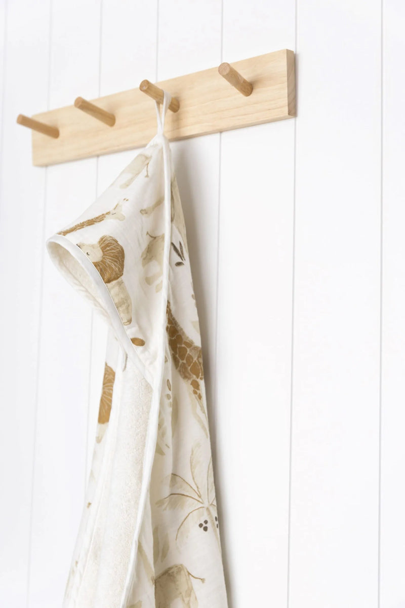 Crane Baby Kendi Hooded Towel, soft baby towels with hood perfect for newborns and toddlers at home or on the go.