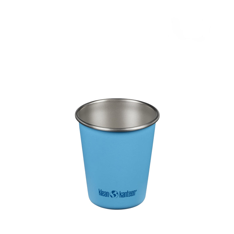 Medium blue Klean Kanteen 10oz Cup, insulated for temperature controlled drinks.