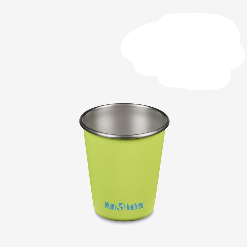 Juniper green Klean Kanteen 10oz Cup, chip resistant finish and non toxic materials.