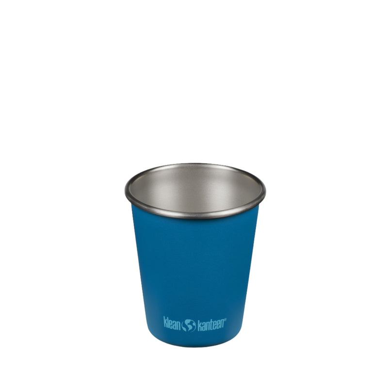 Matte Blue Klean Kanteen 10oz Cup, stainless steel and durable for everyday use.