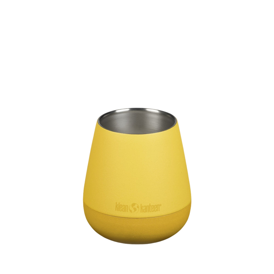 Klean Kanteen 10oz Rise Wine Tumblers in Old Gold, featuring chip resistant finish and classic style