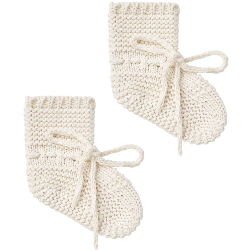 organic cotton knit baby booties