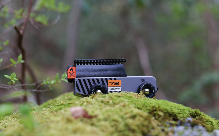The Plantoys Drifter Kodiak appears in an outdoor moment, giving families a fun alternative to traditional police car toy picks.