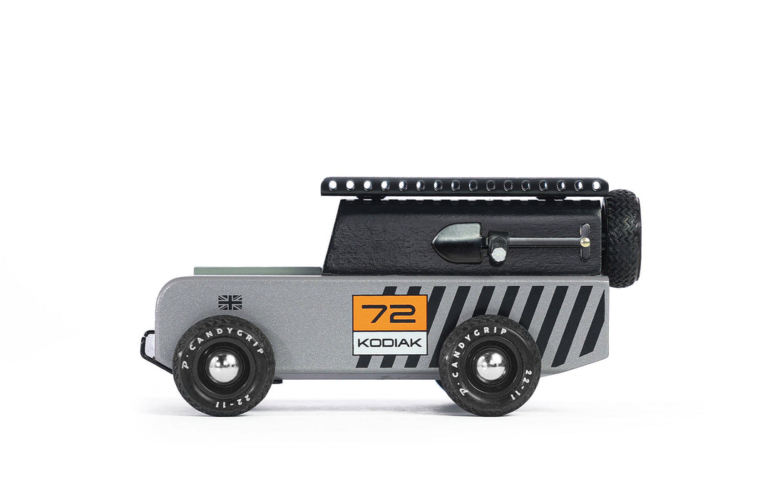Plantoys Drifter Kodiak shown from the side, offering a beautifully crafted car toys option for imaginative play.
