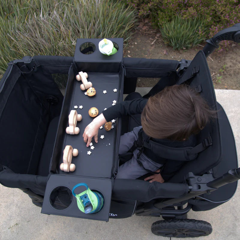 Make snack time easy with the Wonderfold L4 Flex Snack Tray, a top choice for best stroller wagon accessories.