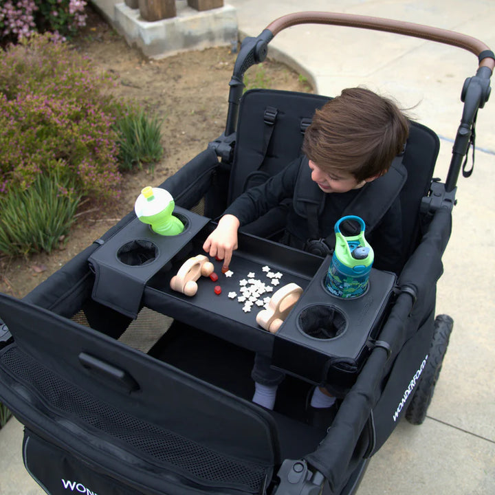 Wonderfold's L4 Flex Snack Tray is a must-have stroller accessory for families using a toddler wagon stroller every day.