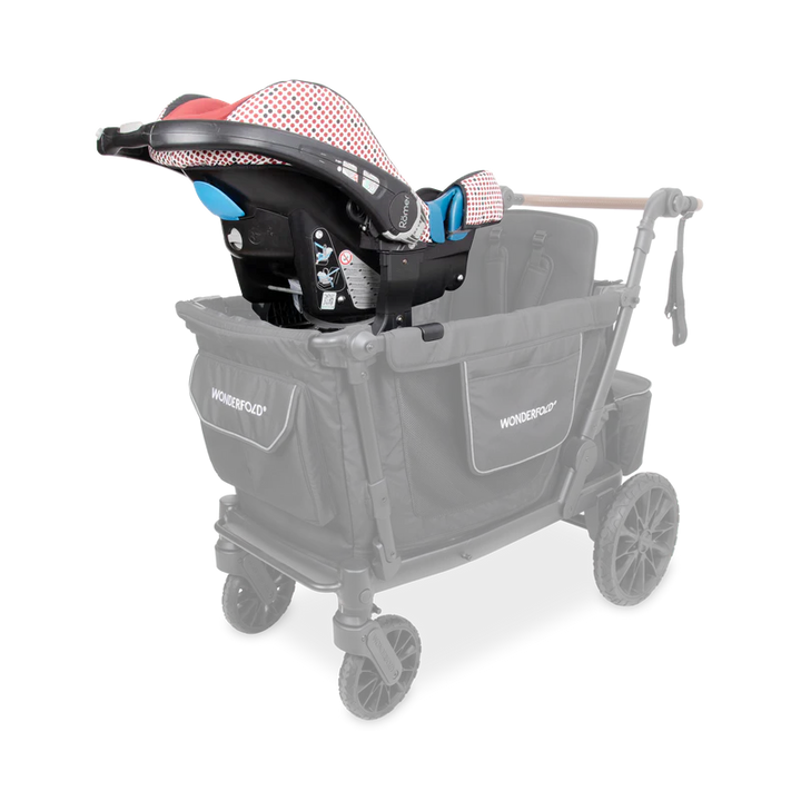 Compatible with a doble stroller configuration, Wonderfold L2 Car Seat Adapters offer safe infant transport options