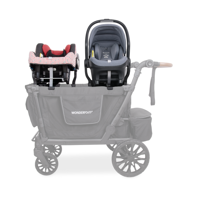 Wonderfold L2 Car Seat Adapters for stroller wagon, enabling secure infant car seat attachment for smooth travel transitions