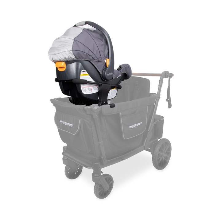Easily attach infant seats to a stroller wagon using Wonderfold L2 Car Seat Adapters for smooth family travel