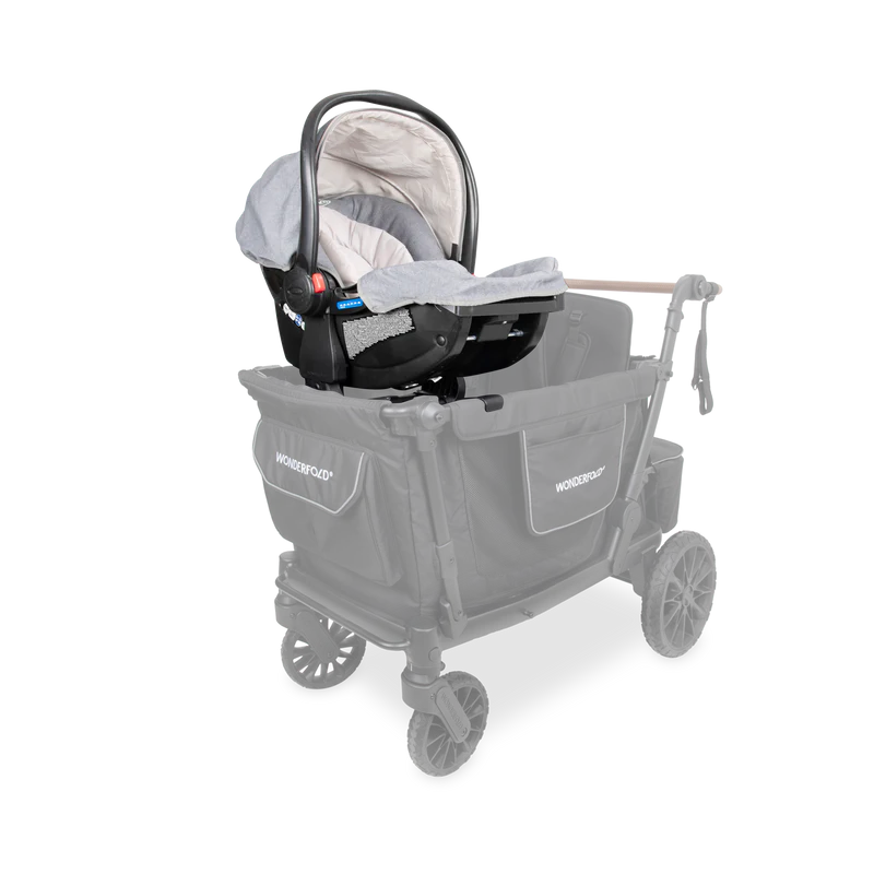 Secure infant travel on a stroller wagon with Wonderfold L2 Car Seat Adapters for everyday convenience