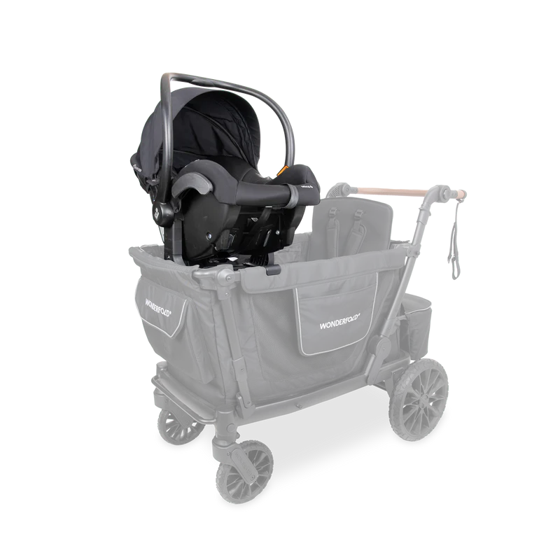 Convert into a double stroller system with Wonderfold L2 Car Seat Adapters for convenient infant transport