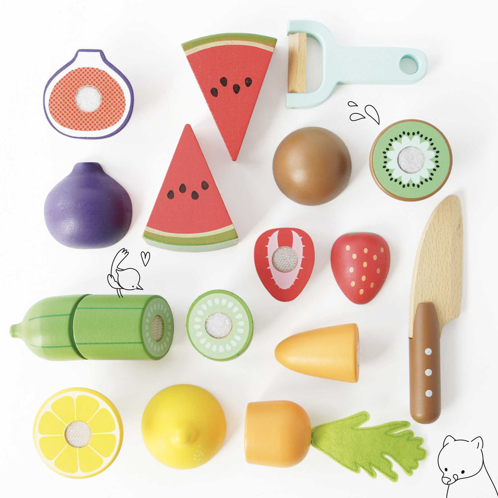Dinette Assortiment de Fruits à découper Plantoys jouets cuisine en bois Ekobuti Dinette Assortiment de Fruits à découper Plantoys jouets cuisine en bois Ekobuti
