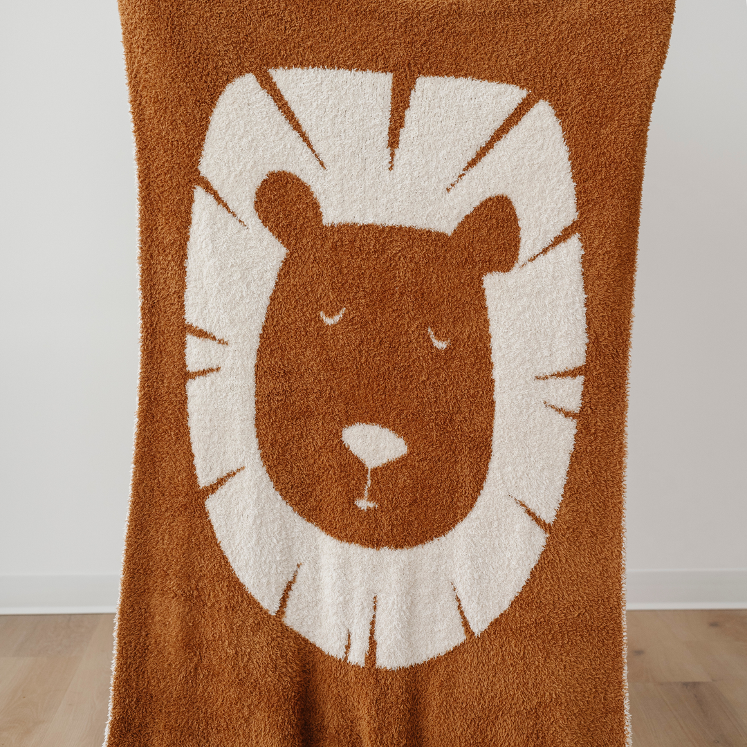 Soft and luxurious, the Saranoni Double-Layer BAMBONI¨ Toddler Blankets in Lion makes a beautiful baby blanket.