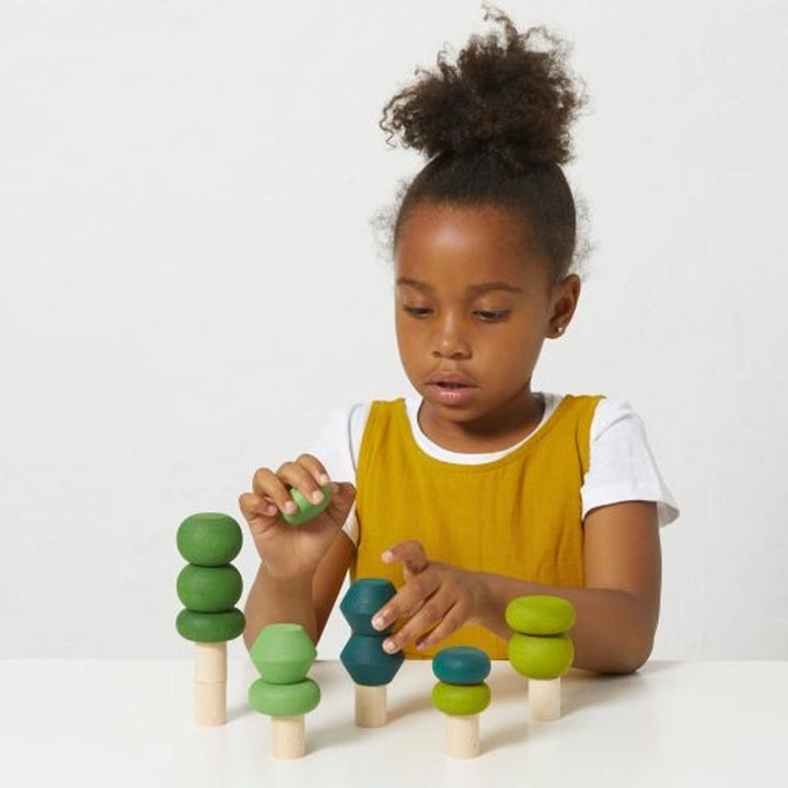 Stack and play with Lubulona Winter Trees, a perfect best toddler toys addition.