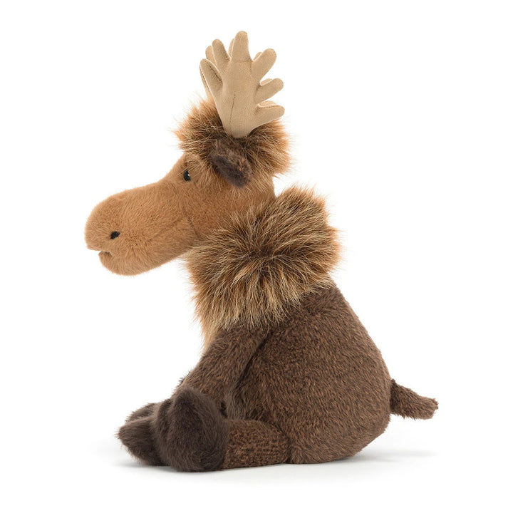 Birchly Moose by Jellycat, a cozy holiday moose plush gift