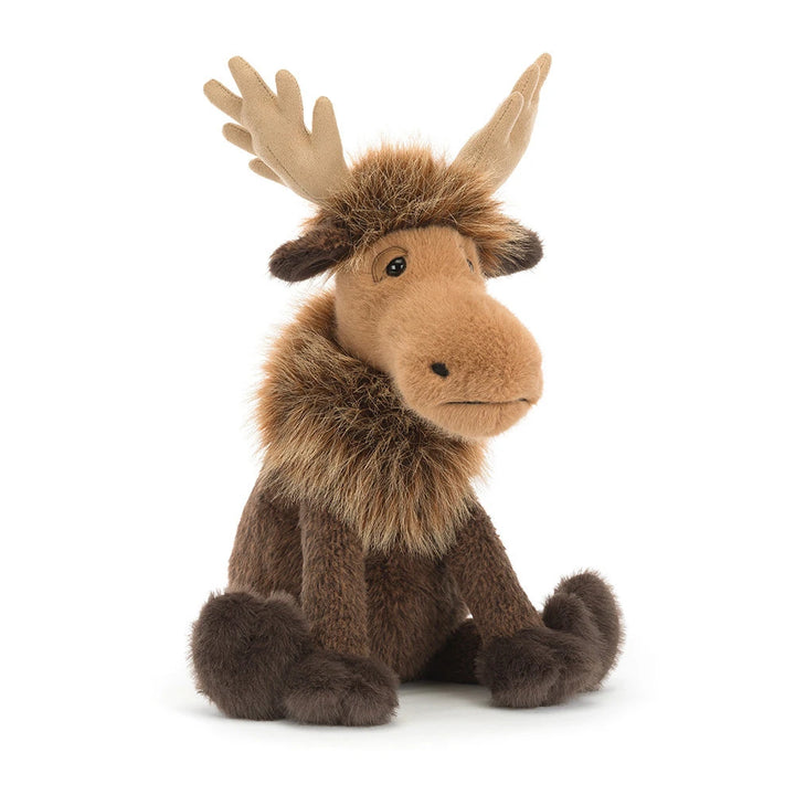 Jellycat Birchly Moose, a soft moose plush from the Jellycat winter collection