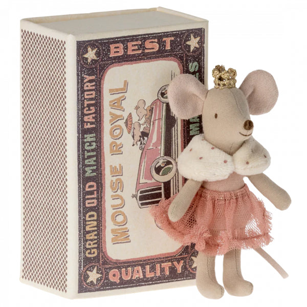 maileg mouse princess in match box