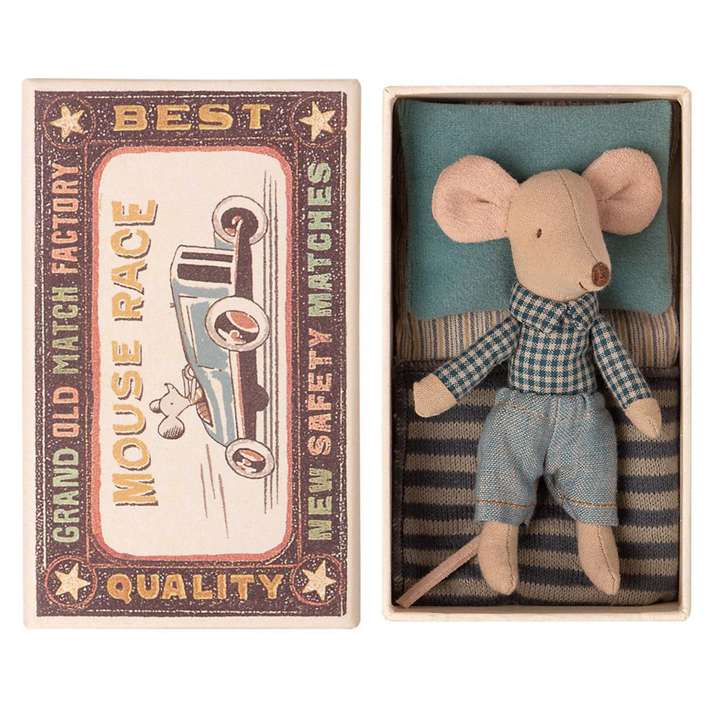 Maileg Little Brother Mouse in Matchbox small stuffed animals