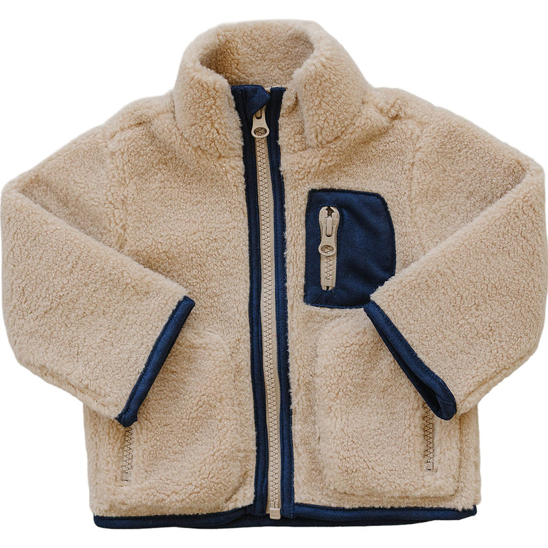 Mebie Baby Sherpa Zip-Up Jacket styled for warmth and comfort, a cozy essential in baby clothes